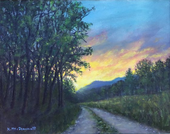 BACK ROAD MORNING - oil 11X14 (SOLD)