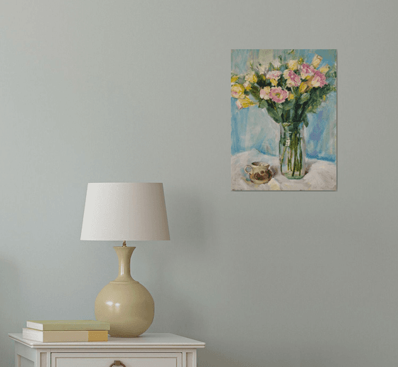 Eustoma in a vase