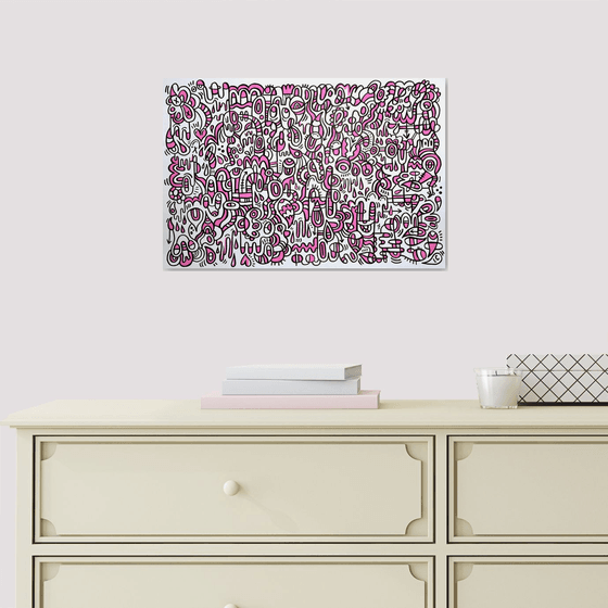 Abstract Shapes in Pink