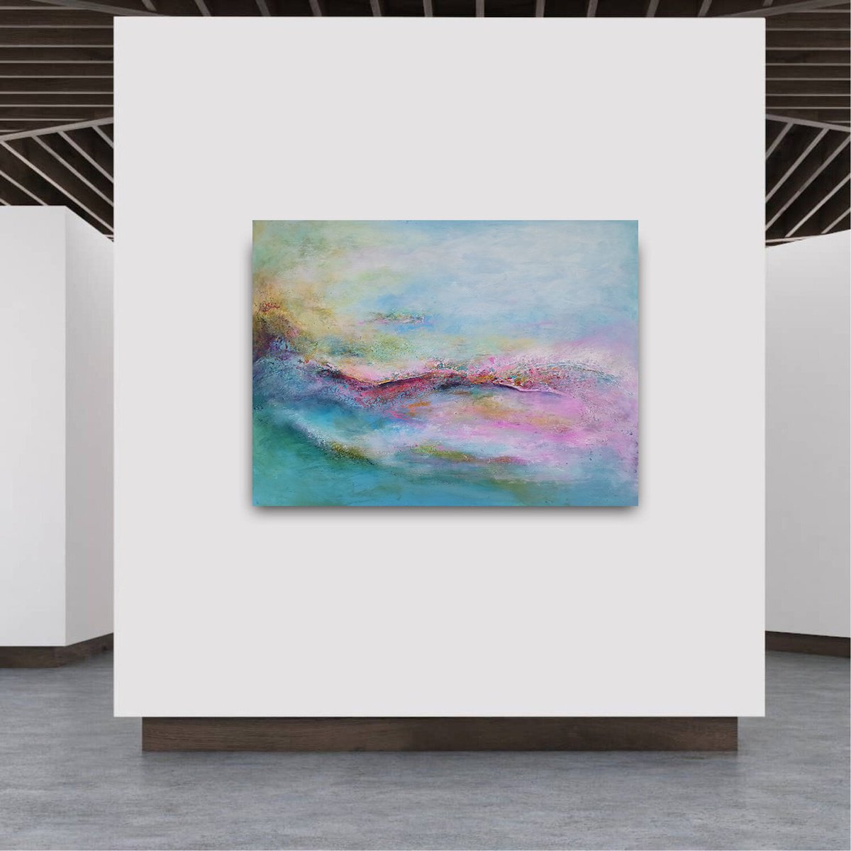 Organic Abstract Acrylic Painting By Doris Duschelbauer, 51 X 38, The Colorful Journey Of Life, Original Artwork