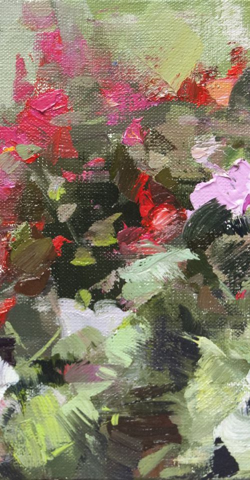 Oil flower painting - Nr. 5 from the Series ' Mother's Florals' by Yuri Pysar