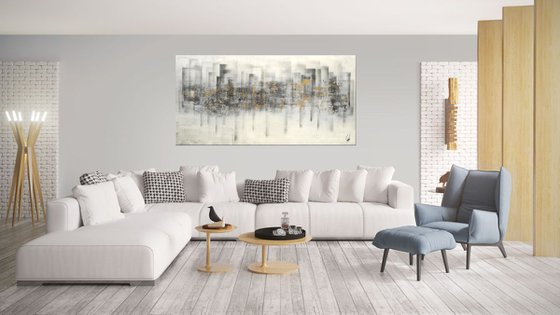 Metropolis  - Abstract Art - Acrylic Painting - Canvas Art - Abstract Painting - Industrial Art - Statement Painting