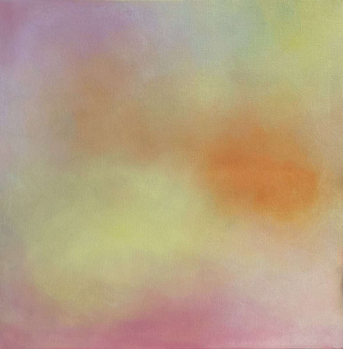 Abstract Oil Painting By Flora Butler, 24 X 24, Earth