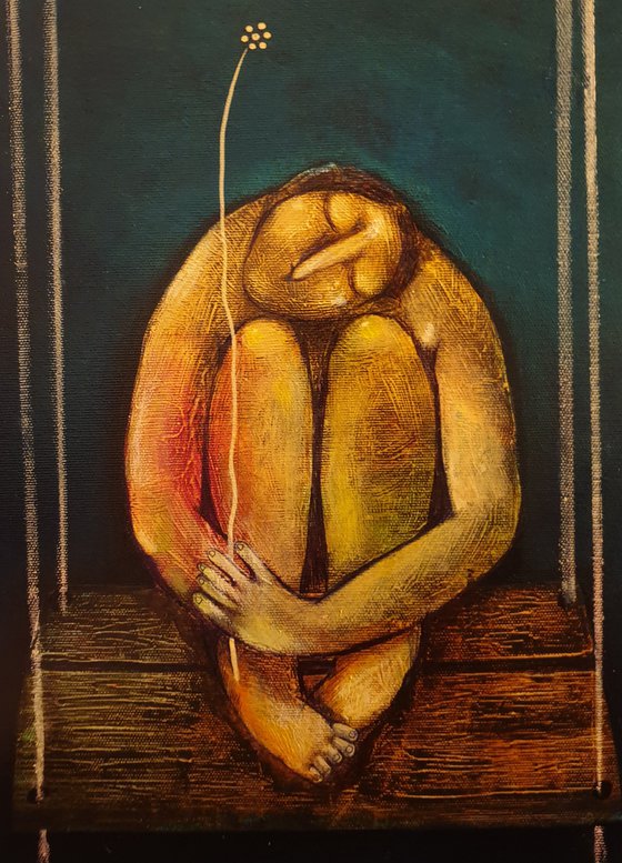 Hope (Acrylic painting, 50x30cm, ready to hang)