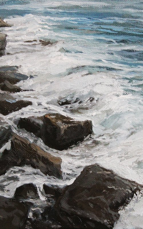 Rocky shore. 30х20 by Linar Ganeev