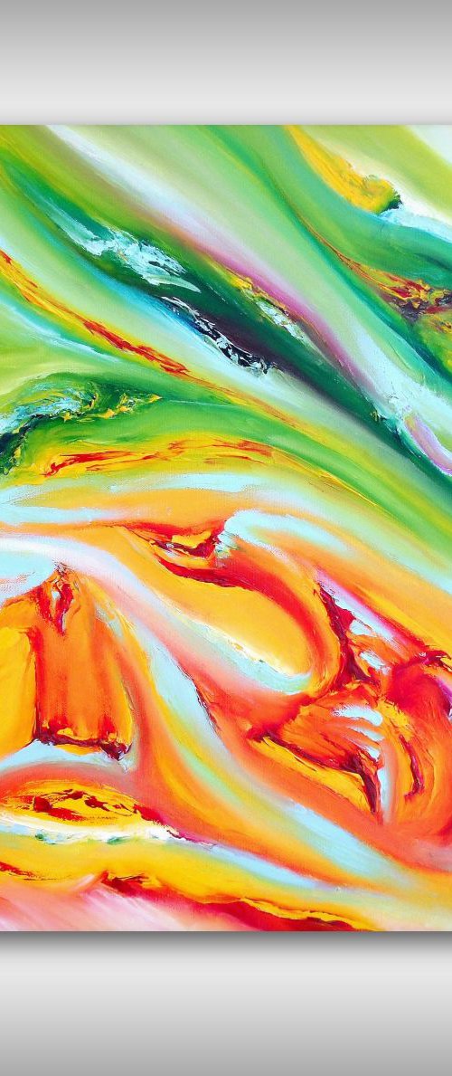 In exchange for the time - 60x60 cm, Original abstract painting, oil on canvas by Davide De Palma