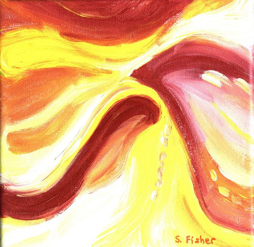 red and yellow colour splash by Sandra Fisher