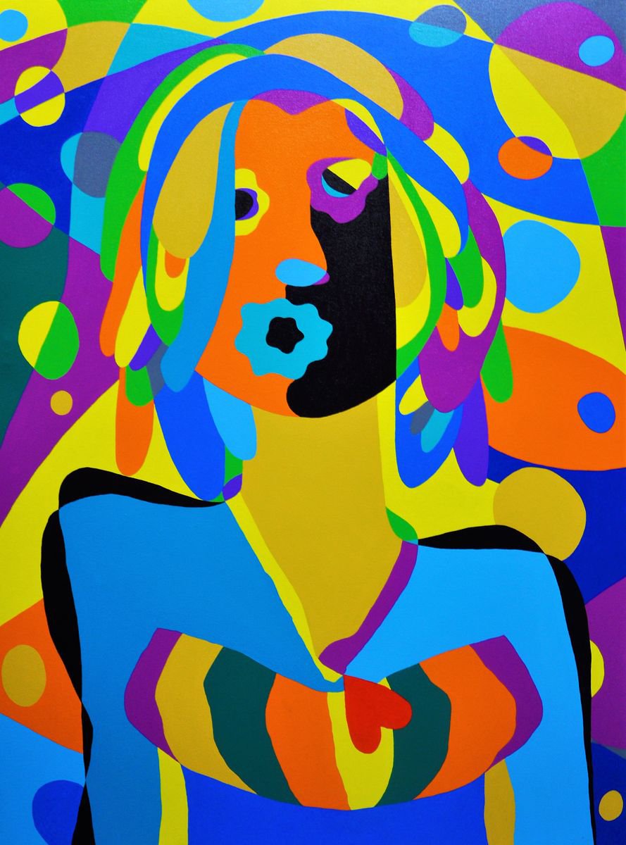 Dream Girl -36X 48 inches, Abstract Acrylic Painting on canvas ready to hang, best for h... by Rajat verma