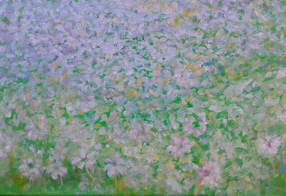 Klimt inspired blooming trees