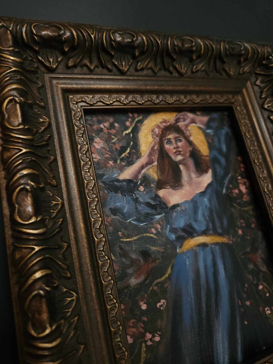 Impressionistic Portrait Oil Painting By Regina Mailloux, 8 X 10", "Blossom", Original Artwork