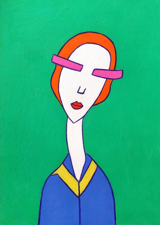 Pop Art Modigliani portrait ver. 5