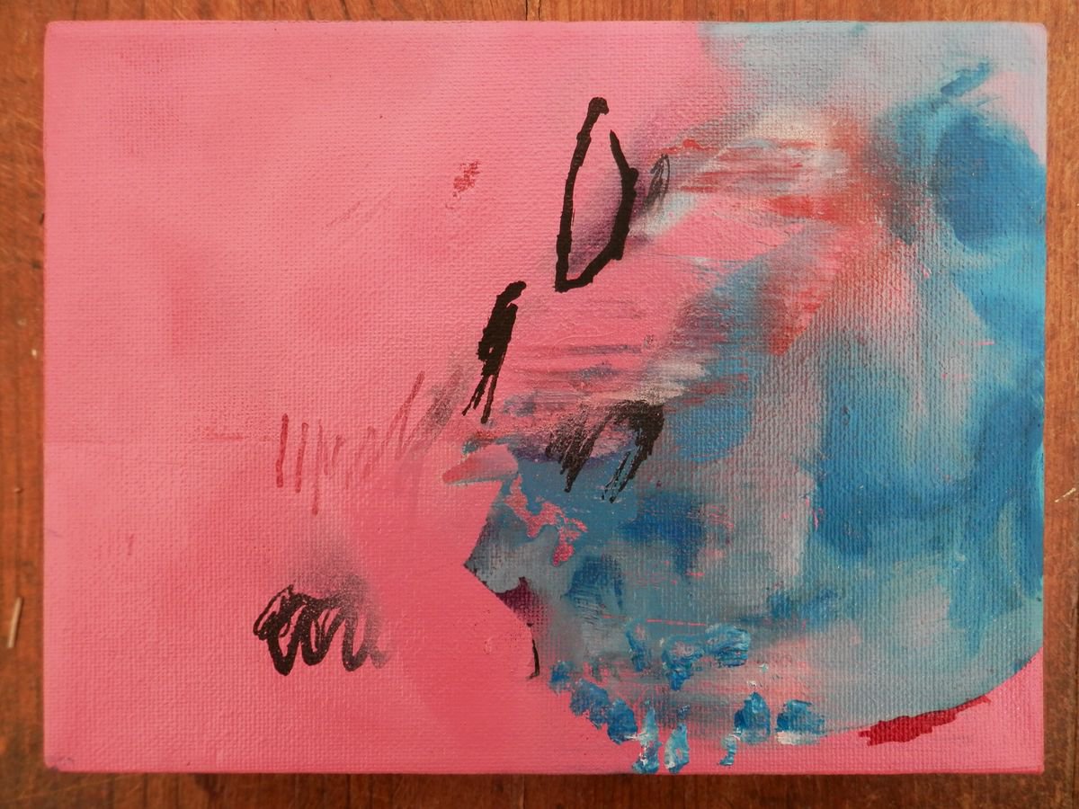 Expressive Animal Oil Painting By Milos Hronec, 12 X 8", Animal Iii, Original Artwork