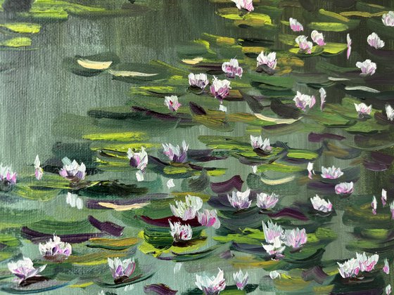 Water Lilies Pond Painting