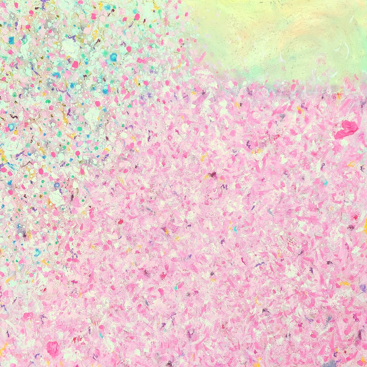 Organic Abstract Painting By Marian Gorin, 28 X 28", Reverie Xiv, Original Artwork