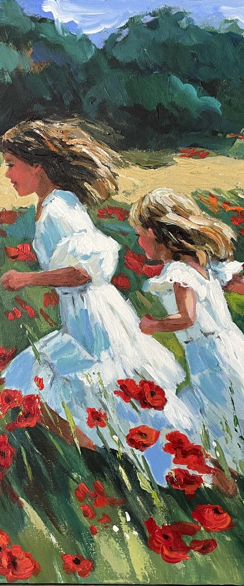 Among The Poppies by Anna Reznikova