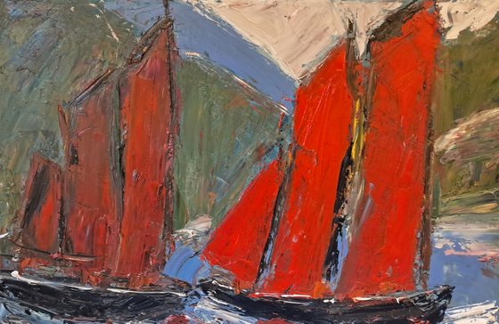 Galway hookers  in Connemara