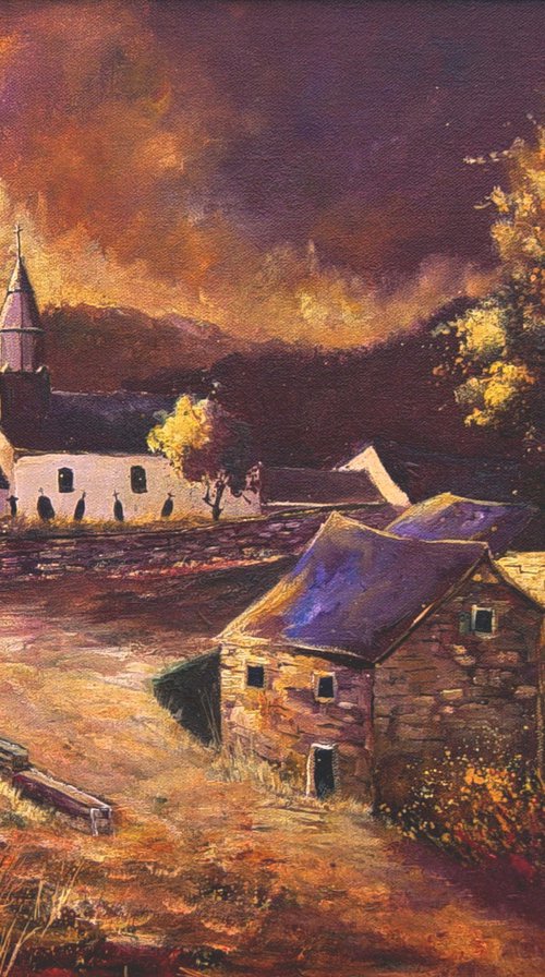 An old village in autumn by Pol Henry Ledent