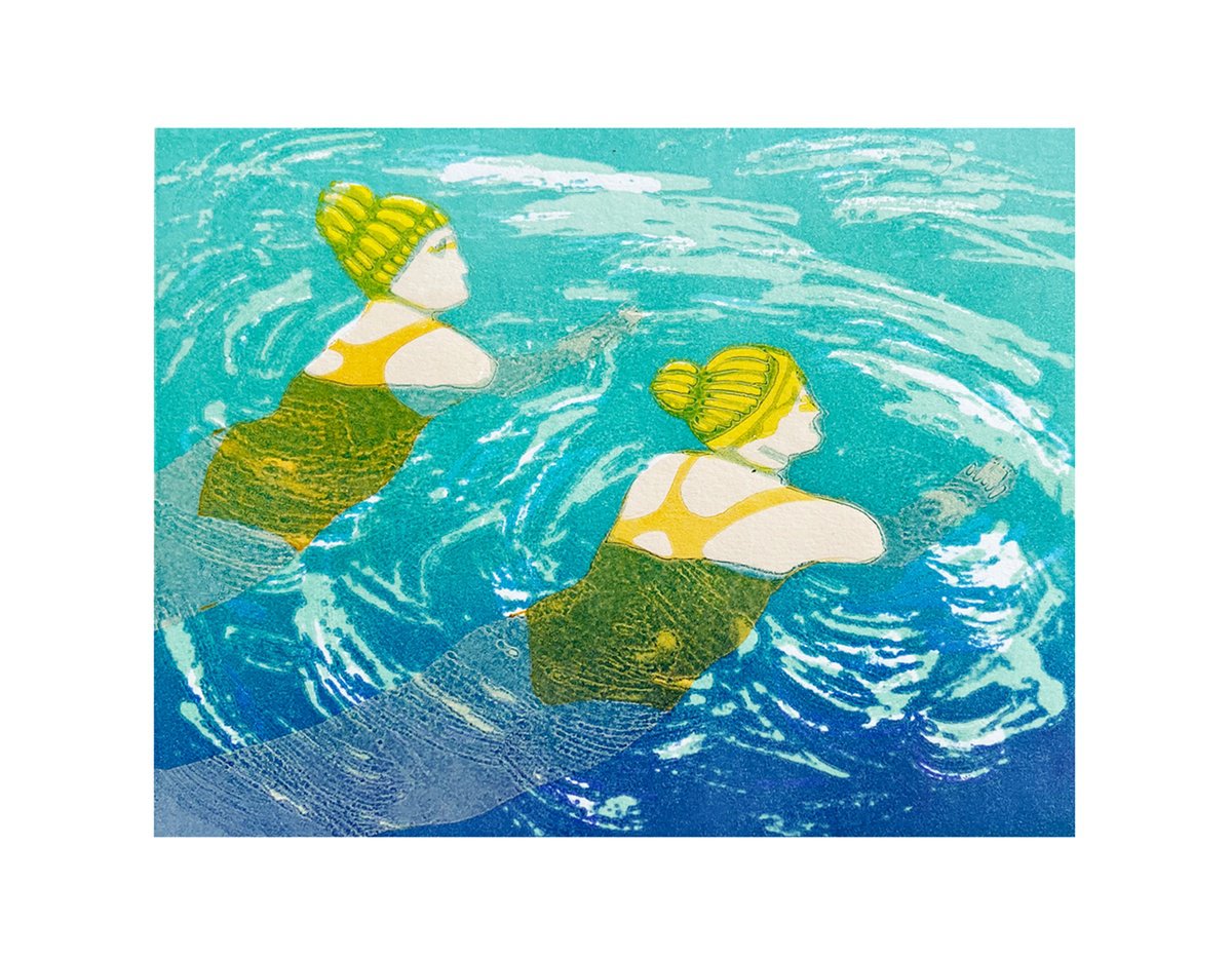 Swimming (Green) by Drusilla  Cole
