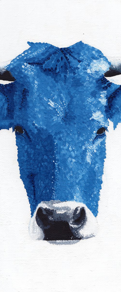 Cow Oil Painting - "Sacred Cow" by Kelsey Emblow