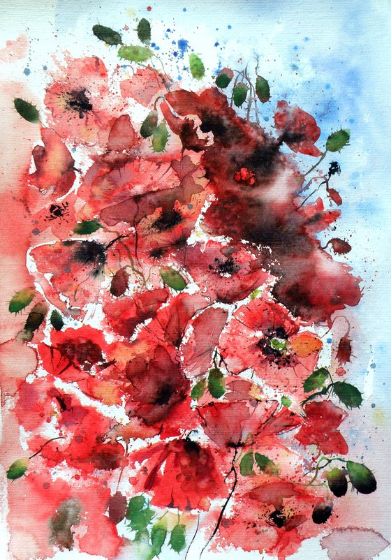 Red poppies