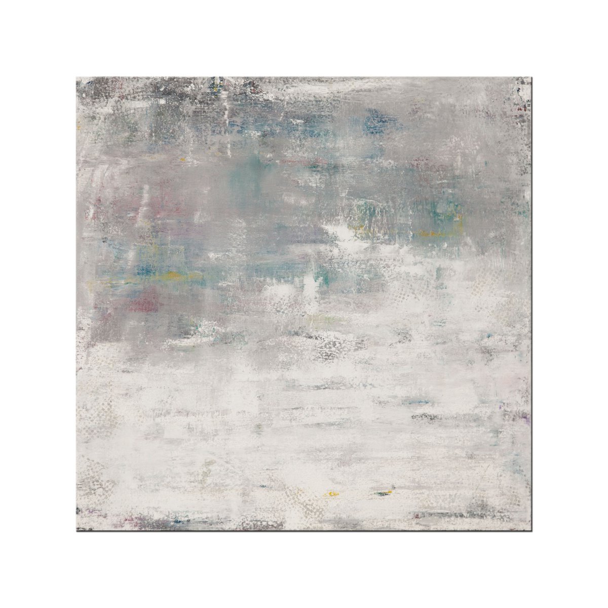 Abstract Acrylic Painting By Hilary Winfield, 24 X 24, Modern Industrial 52, Original Artwork