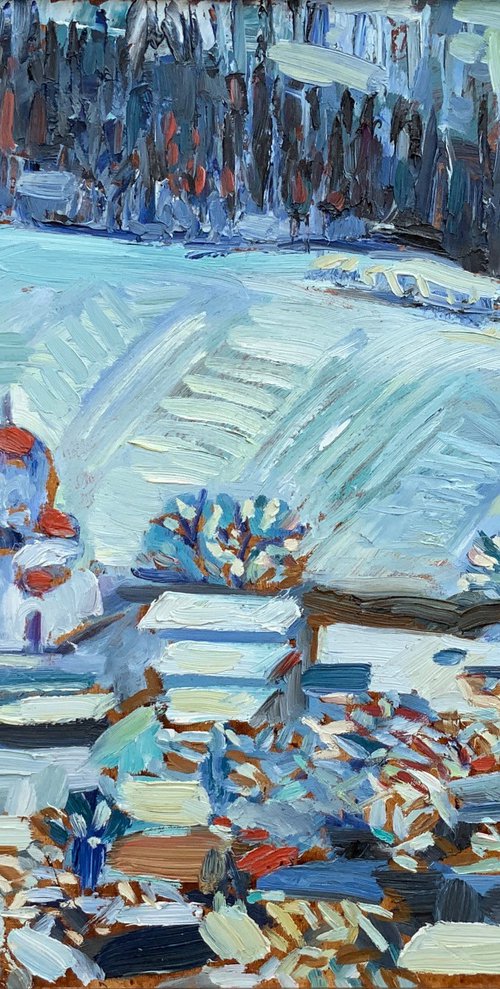 Capriana (winter landscape) by Elena Tomilova