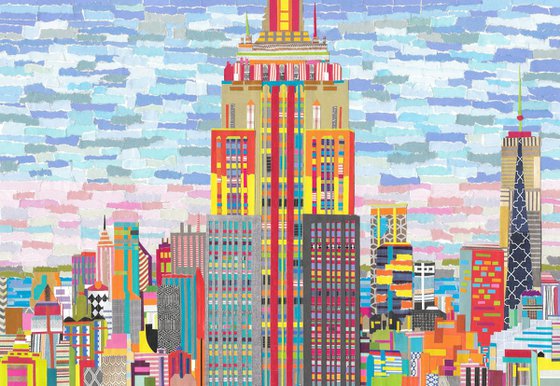 New York City (Hand Cut Collage picture)