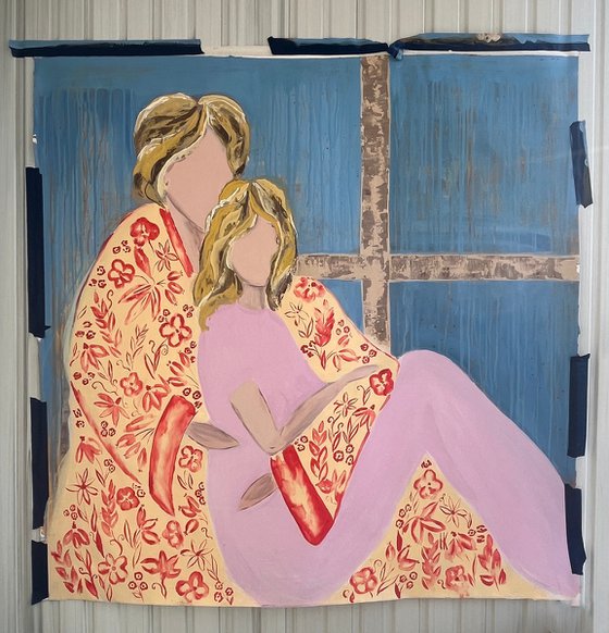 Mother Daughter Painting
