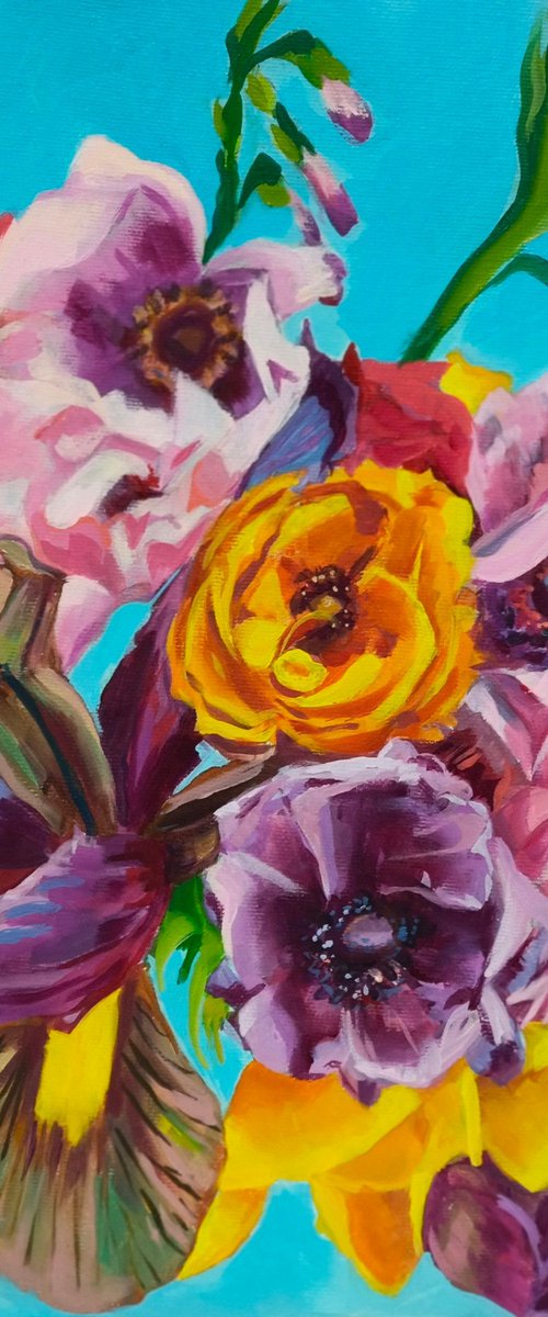 Blooming Against the Blue by Amaya Fernández Fariza