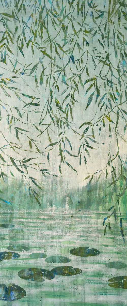 Misty Willow Pond by Ekaterina Prisich