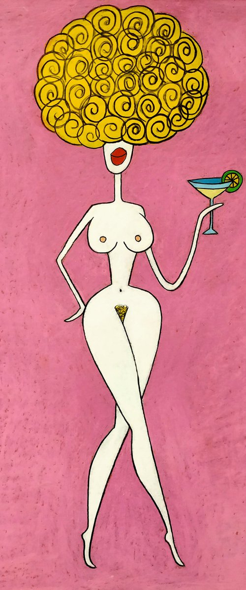 Nude with Martini by Ann Zhuleva