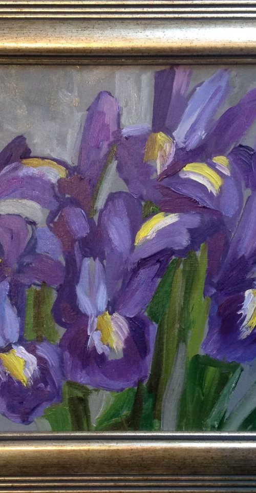Irises flowers . Little etude by Nataliia Nosyk