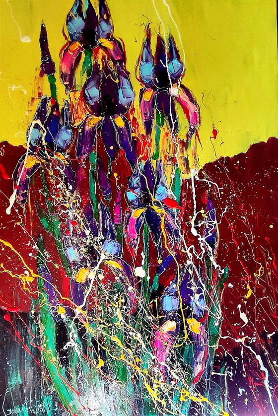 Irises in Abstract