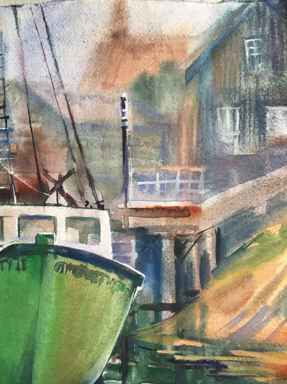 Fishing boats.