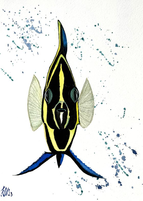 Diptych Exotic Colorful fish