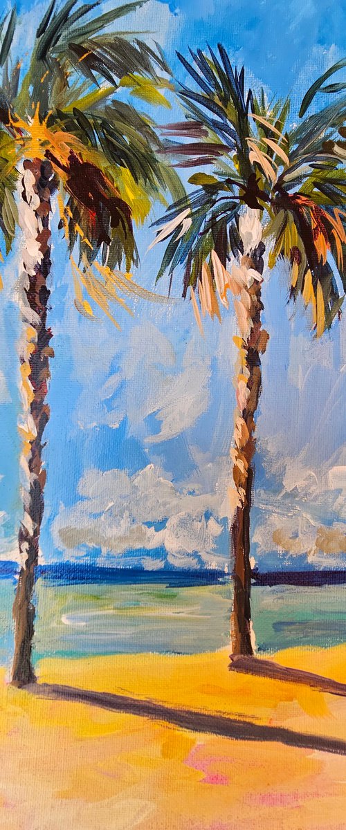 Early morning palm trees by Silvia Flores Vitiello