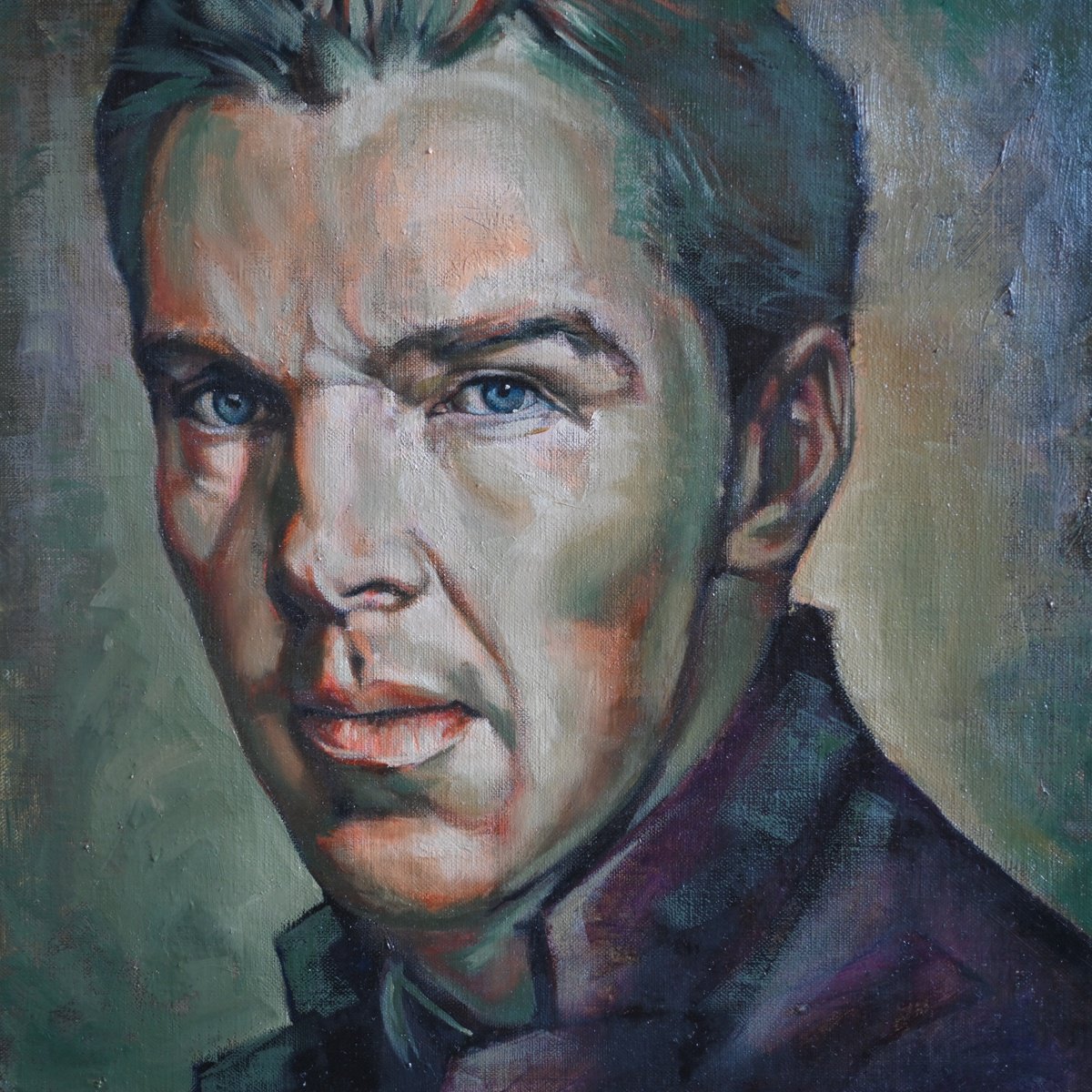 Photorealistic Portrait Oil Painting By Michael Juniper, 20 X 20", "Bundersnatch!", Original Artwork