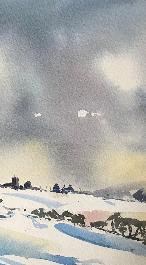 Church in the snow by Vicki Washbourne