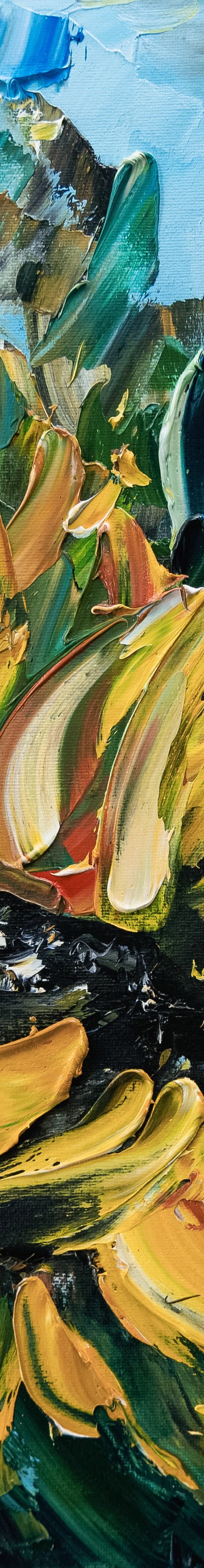 Sunflower Field Oil Painting by Mily Art