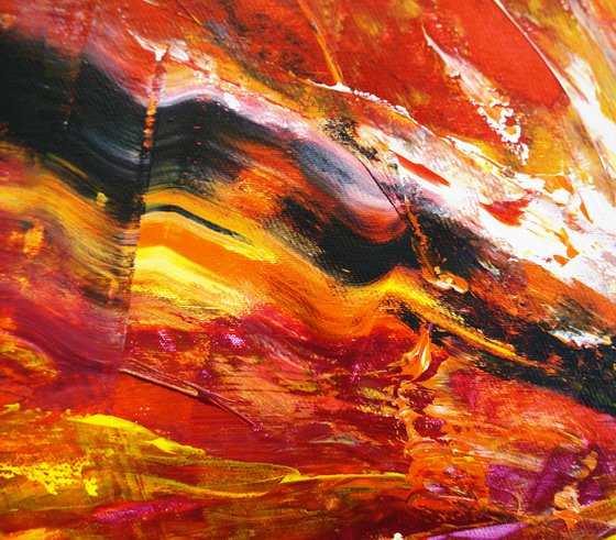 Yellow Red Abstraction XXL 1