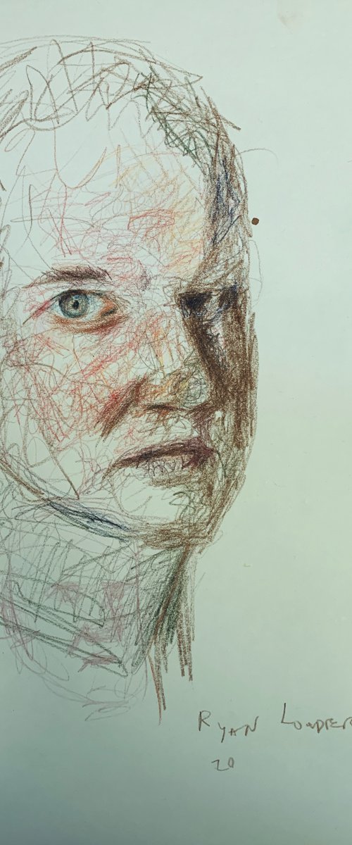 Self Portrait-  Study On Paper by Ryan  Louder