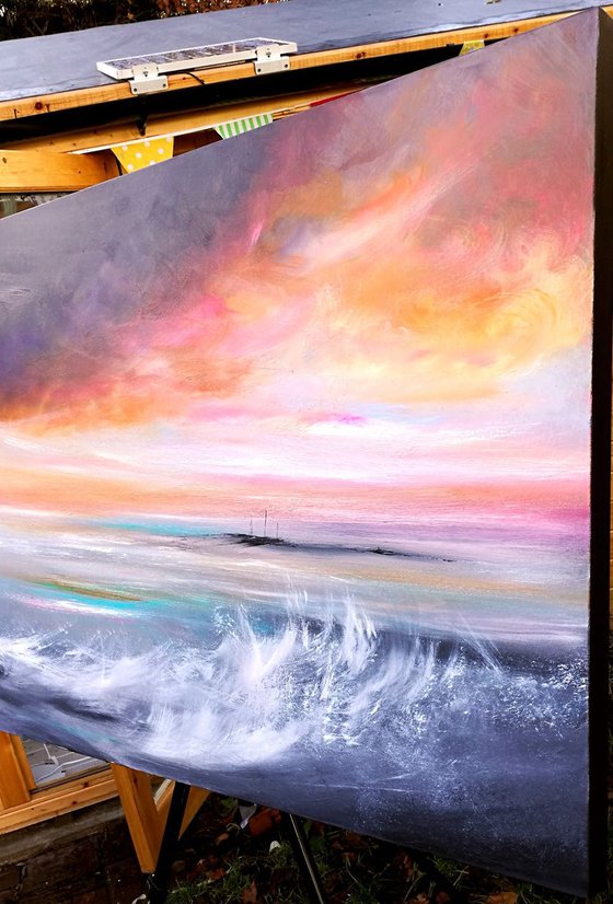 Seascape, "The Calm After the Storm" - Large Original Seascape Painting