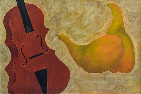 Violin and Pears