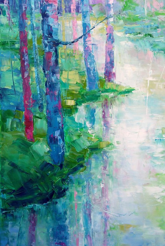 SPRING IS SPEAKING IN BLUE AND PINK