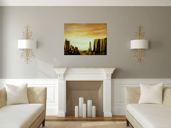 Golden Desert; large deep canvas