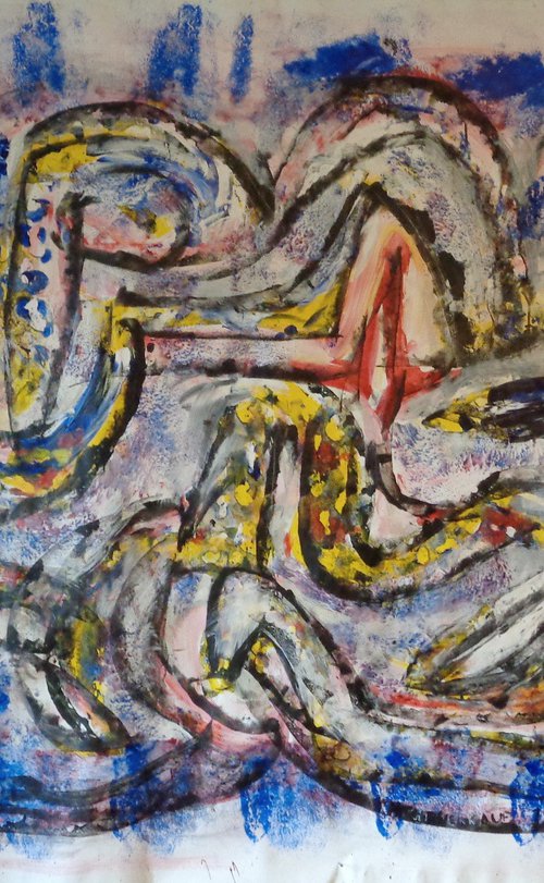 abstract-painting by Heinz Theuerkauf