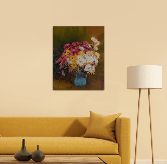 Chrysanthemums in a Vase