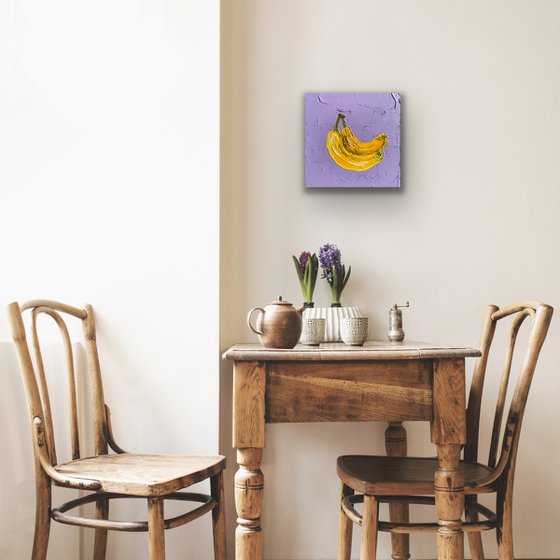 Bananas on purple