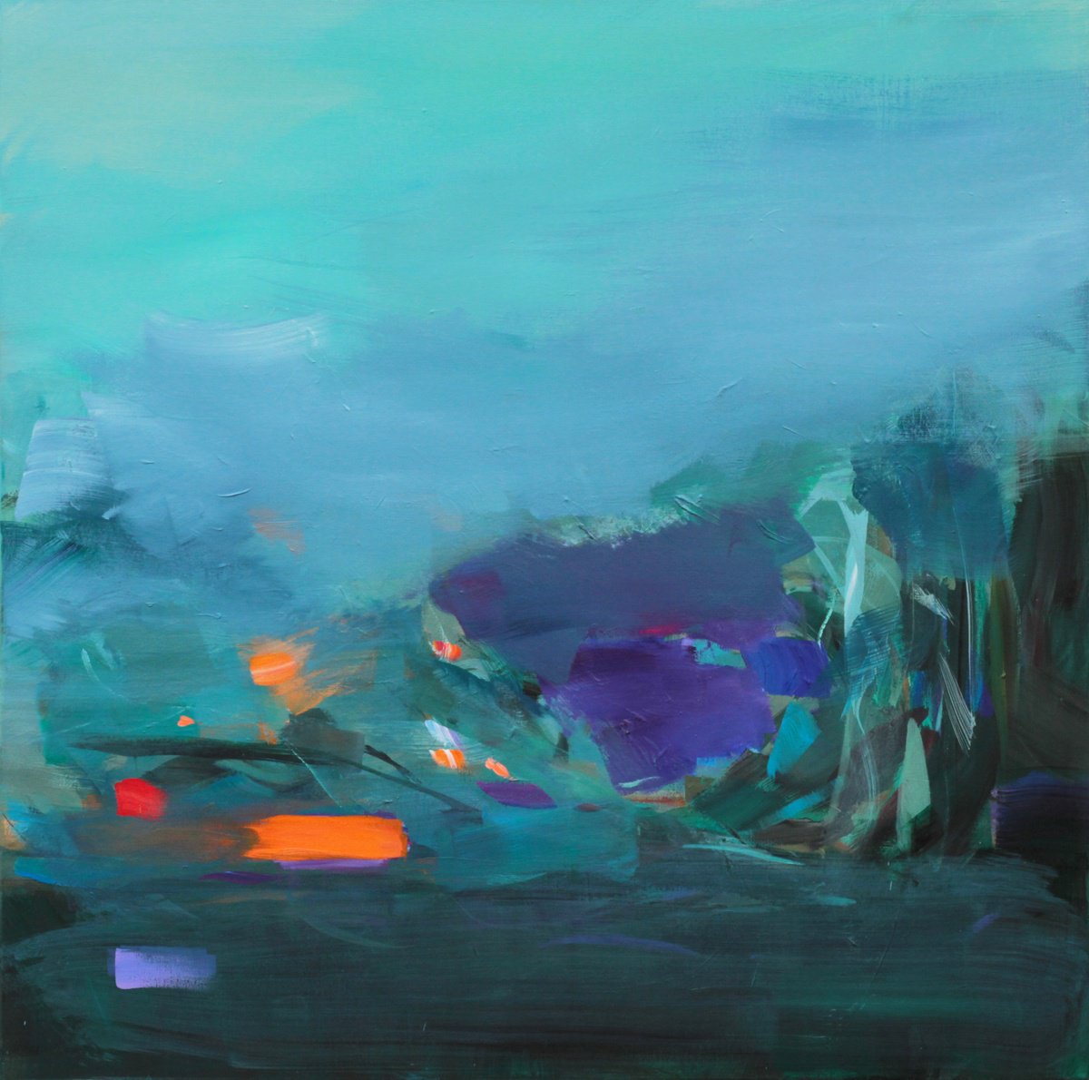 Hidden Violet By Ute Laum, 31 X 31, Artwork For Sale On Artfinder