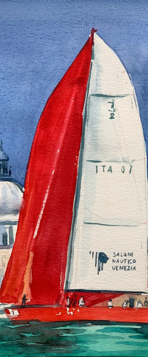 Sailboat Venice by Olga Pascari